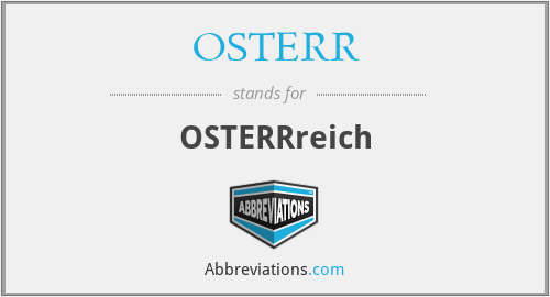 OSTERR - OSTERRreich