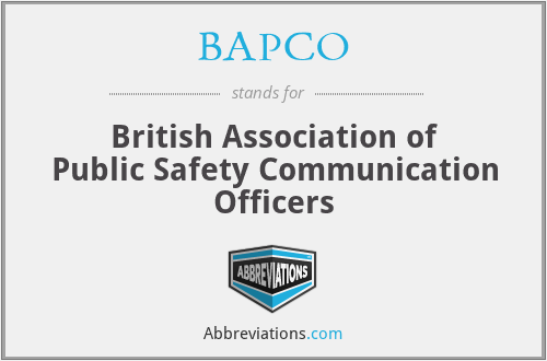 BAPCO - British Association of Public Safety Communication Officers