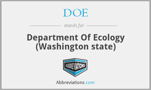 DOE - Department Of Ecology (Washington state)