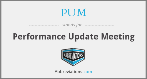 PUM - Performance Update Meeting