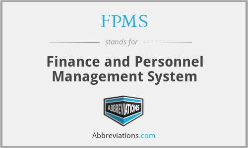 FPMS - Finance and Personnel Management System