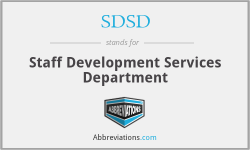 SDSD - Staff Development Services Department