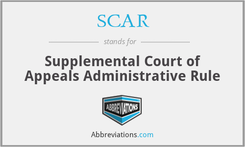 SCAR - Supplemental Court of Appeals Administrative Rule
