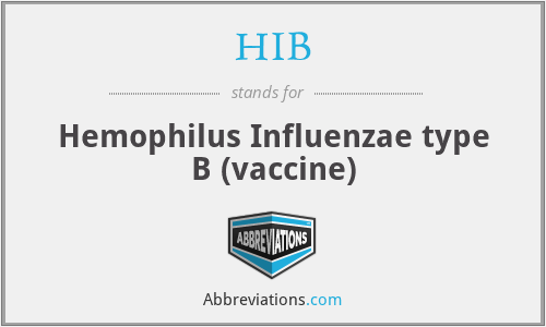 HIB - Hemophilus Influenzae type B (vaccine)