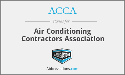 ACCA - Air Conditioning Contractors Association