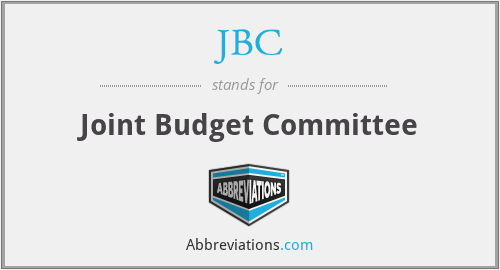 JBC - Joint Budget Committee