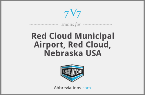 7V7 - Red Cloud Municipal Airport, Red Cloud, Nebraska USA