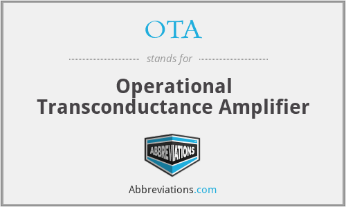 OTA - Operational Transconductance Amplifier