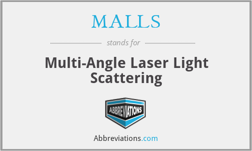 MALLS - Multi-Angle Laser Light Scattering
