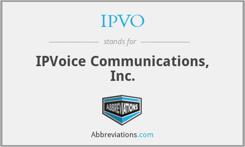 IPVO - IPVoice Communications, Inc.