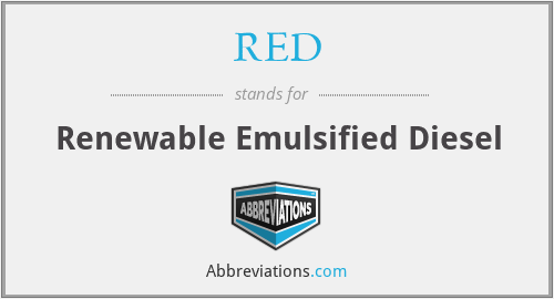 RED - Renewable Emulsified Diesel