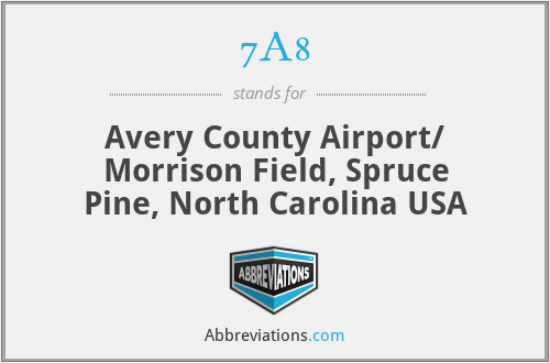 7A8 - Avery County Airport/ Morrison Field, Spruce Pine, North Carolina USA
