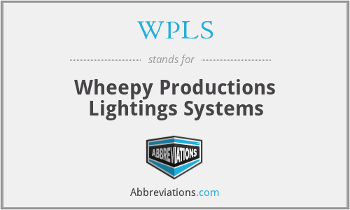 WPLS - Wheepy Productions Lightings Systems