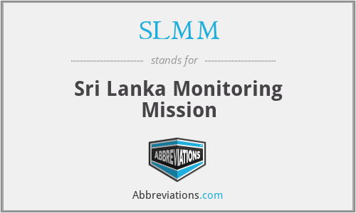 SLMM - Sri Lanka Monitoring Mission