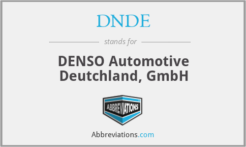 DNDE - DENSO Automotive Deutchland, GmbH