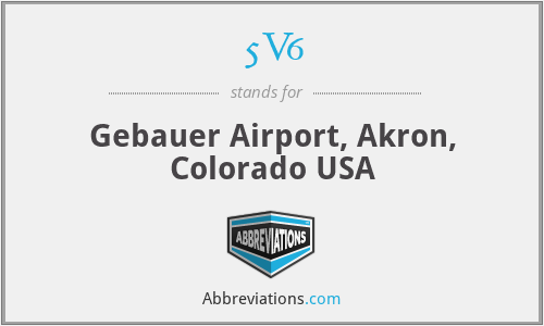 5V6 - Gebauer Airport, Akron, Colorado USA