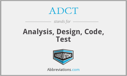 ADCT - Analysis, Design, Code, Test