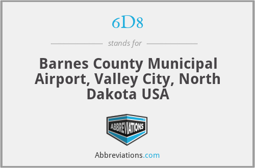 6D8 - Barnes County Municipal Airport, Valley City, North Dakota USA