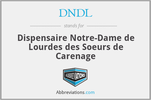 DNDL - Dispensaire Notre-Dame de Lourdes des Soeurs de Carenage