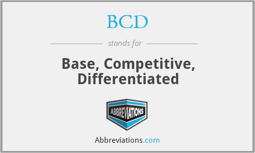 BCD - Base, Competitive, Differentiated