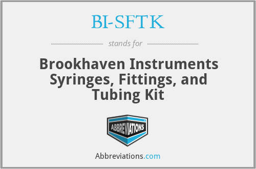 BI-SFTK - Brookhaven Instruments Syringes, Fittings, and Tubing Kit