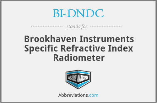 BI-DNDC - Brookhaven Instruments Specific Refractive Index Radiometer