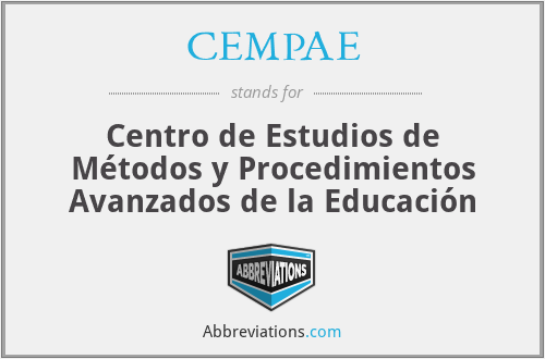CEMPAE - Centro de Estudios de Métodos y Procedimientos Avanzados de la Educación