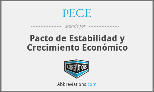 PECE - Pacto de Estabilidad y Crecimiento Económico