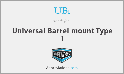 UB1 - Universal Barrel mount Type 1