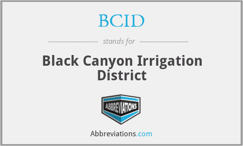 BCID - Black Canyon Irrigation District