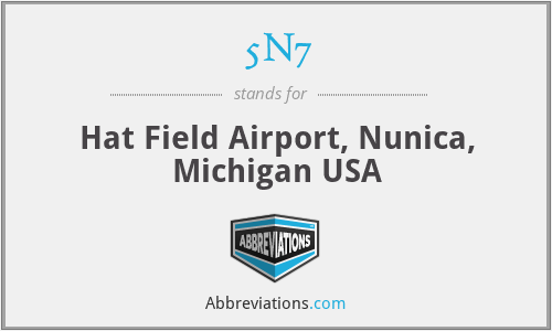 5N7 - Hat Field Airport, Nunica, Michigan USA