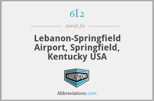 6I2 - Lebanon-Springfield Airport, Springfield, Kentucky USA