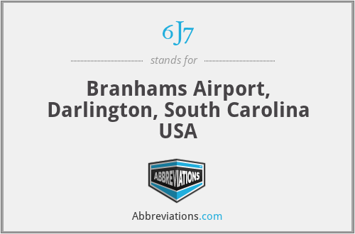 6J7 - Branhams Airport, Darlington, South Carolina USA