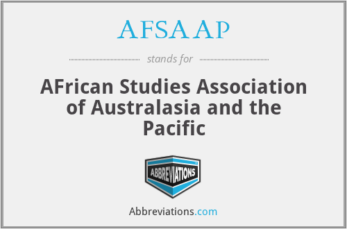 AFSAAP - AFrican Studies Association of Australasia and the Pacific