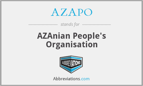 AZAPO - AZAnian People's Organisation