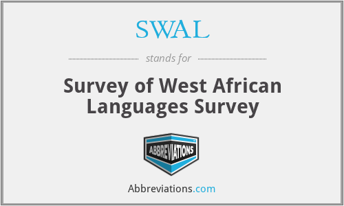 SWAL - Survey of West African Languages Survey