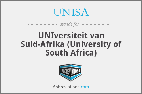 UNISA - UNIversiteit van Suid-Afrika (University of South Africa)