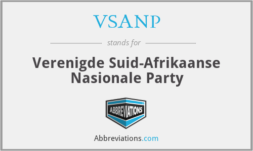 VSANP - Verenigde Suid-Afrikaanse Nasionale Party