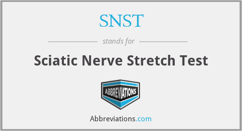 SNST - Sciatic Nerve Stretch Test