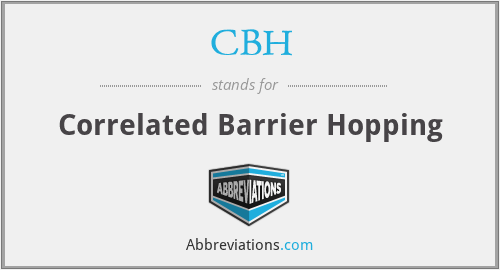 CBH - Correlated Barrier Hopping