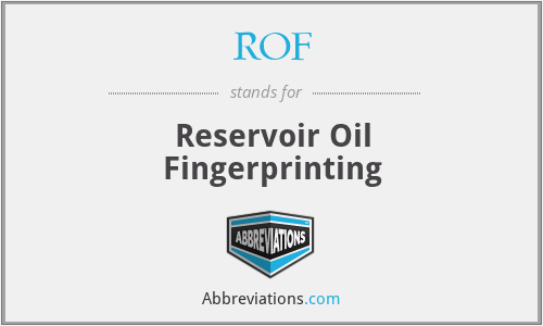 ROF - Reservoir Oil Fingerprinting