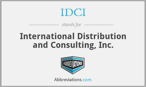 IDCI - International Distribution and Consulting, Inc.