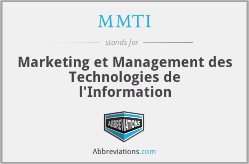 MMTI - Marketing et Management des Technologies de l'Information