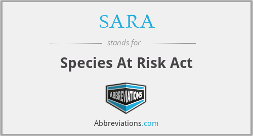 SARA - Species At Risk Act