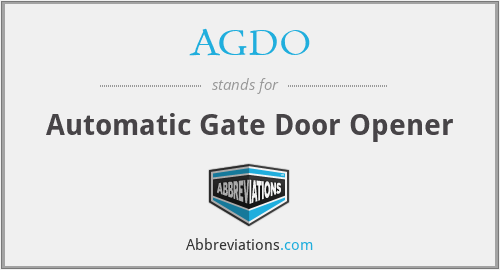AGDO - Automatic Gate Door Opener