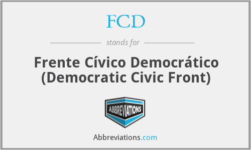 FCD - Frente Cívico Democrático (Democratic Civic Front)
