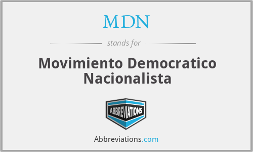 MDN - Movimiento Democratico Nacionalista