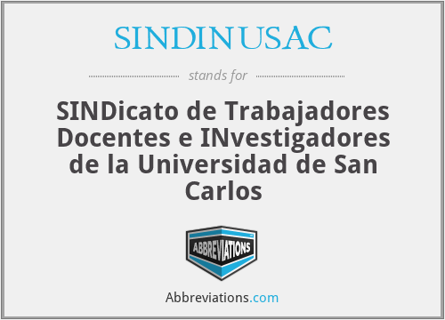SINDINUSAC - SINDicato de Trabajadores Docentes e INvestigadores de la Universidad de San Carlos