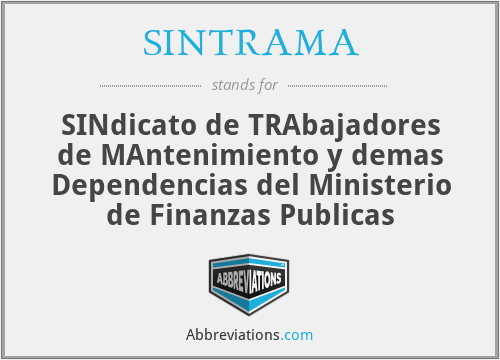SINTRAMA - SINdicato de TRAbajadores de MAntenimiento y demas Dependencias del Ministerio de Finanzas Publicas