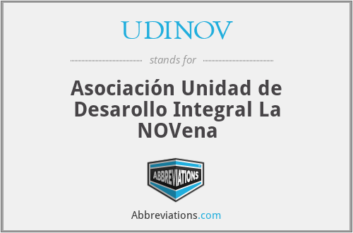 UDINOV - Asociación Unidad de Desarollo Integral La NOVena